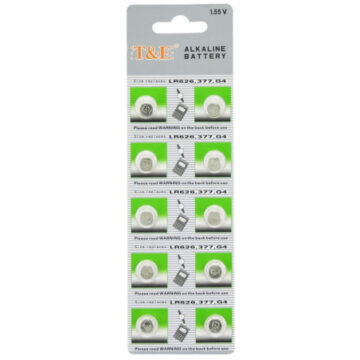 Pilas Alcalinas T&E LR626 377 G4 X10