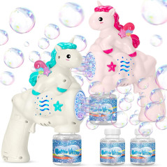 Pistola Burbujero Bubble Gun Automatico A Pilas Con Botella De