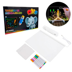 Pizarron Magico LED 20x30cm Pizarra Colores Luminosos 7