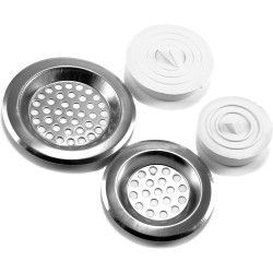 Rejillas De Acero Inoxidable x2 + 2 Tapones Para Bacha Pileta