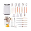 Set De 19 Utensilios De Cocina Mango Madera Punta