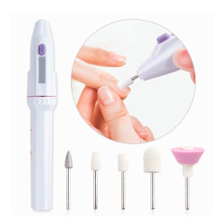 Torno Para Uñas Pedicura Y Manicura 10 Cabezales + Lima + Quita Callos
