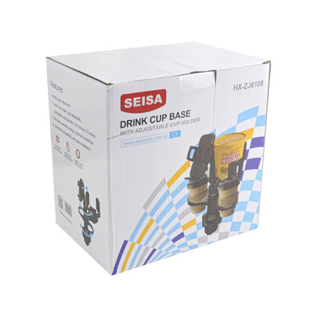 Soporte De Auto Para 2 Vasos Celular Y Vaso Grande