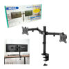 Soporte Universal Mesa Brazo Doble Para 2 Monitores 13" -