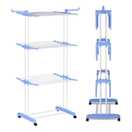 Tender Vertical Para Ropa Con Ruedas Plegable 3