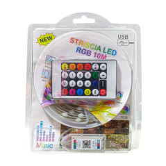 Luz Cinta Tira Led 10 Metros Colores RGB Conexion USB Y Control