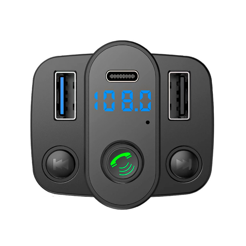 Transmisor FM MP3 Multifunción Para Coche Con Bluetooth y LED - Imagen 2