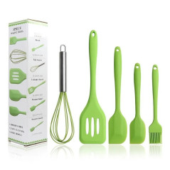 Utensilios De Silicona Cocina Juego 5 Piezas Espatulas Brocha Y