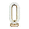 Velador Elegante De Cristal Luz De Mesita/Escritorio Con