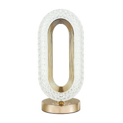 Velador Elegante De Cristal Luz De Mesita/Escritorio Con