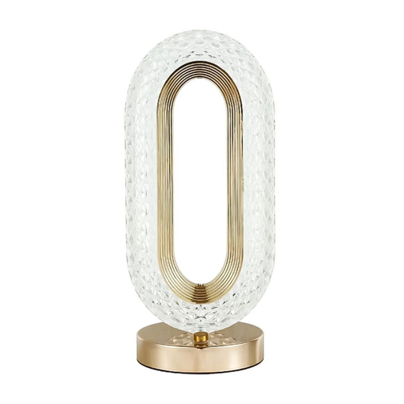 Velador Elegante De Cristal Luz De Mesita/Escritorio Con - Imagen 2