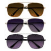 Anteojos Gafas De Sol Modelo Aviador Cristales Rectos Unisex