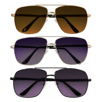 Anteojos Gafas De Sol Modelo Aviador Cristales Rectos Unisex