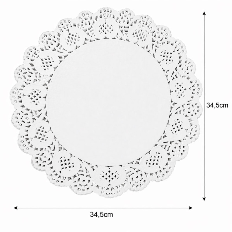 Blondas De Papel Redondas 30cm Caladas Pack x100 - Imagen 3