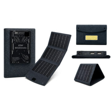 Cargador Portátil Plegable 10w 3000mAh USB + Tipo-C Con Luz LED