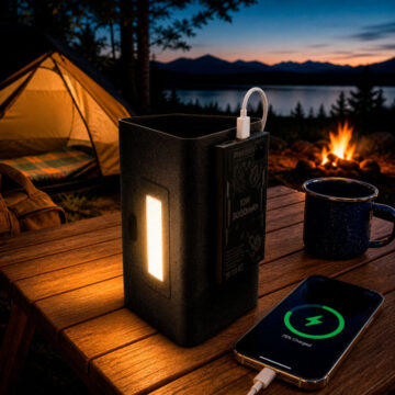 Cargador Portátil Plegable 10w 3000mAh USB + Tipo-C Con Luz LED - Imagen 2