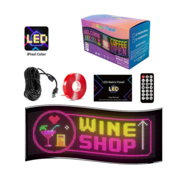 Cartel LED Flexible Con Aplicacion Pixel Graph 20x90cm - Imagen 2