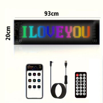 Cartel LED Flexible Con Aplicacion Pixel Graph 20x90cm - Imagen 3
