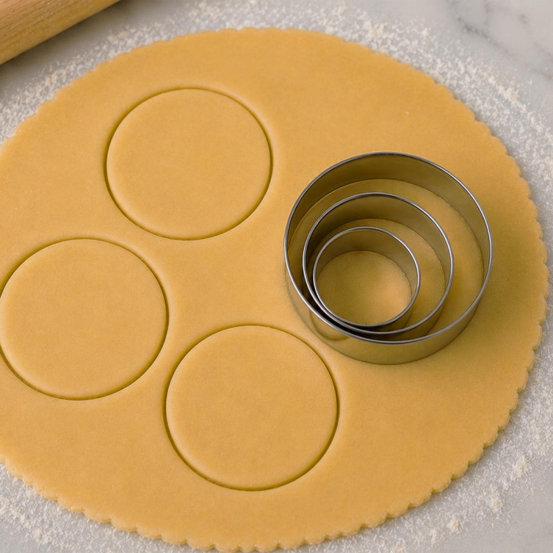 Corta Galletas Circular 3 Cortadores Circulares De Acero Inoxidable - Imagen 2