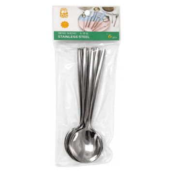 Cucharas De Mesa Acero Inoxidable x6 Unidades 21cm Acabado Brillante - Imagen 2