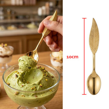 Cucharas Doradas x6 Para Postres Y Catering Diseños Varios - Imagen 6