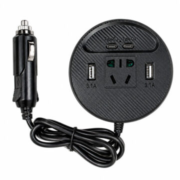 Inversor Auto 150w 12v/24v a 220v + USB + Tipo C