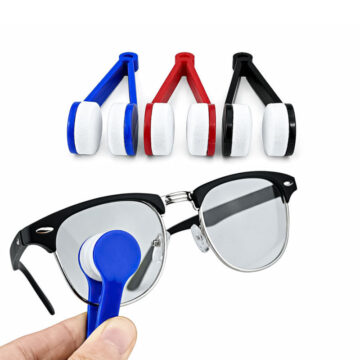 Limpia Anteojos Y Gafas Pinzas Con Almohadillas De Microfibra