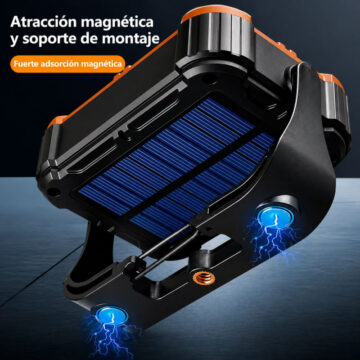 Luz LED Multifuncional Recargable Solar USB Cob Alta Potencia + Luz Roja Emergencia - Imagen 5