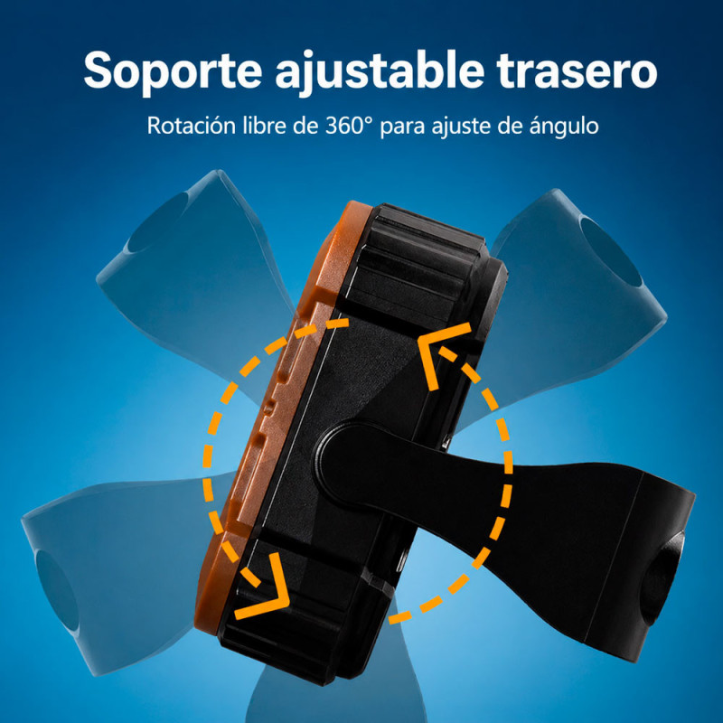 Luz LED Multifuncional Recargable Solar USB Cob Alta Potencia + Luz Roja Emergencia - Imagen 6