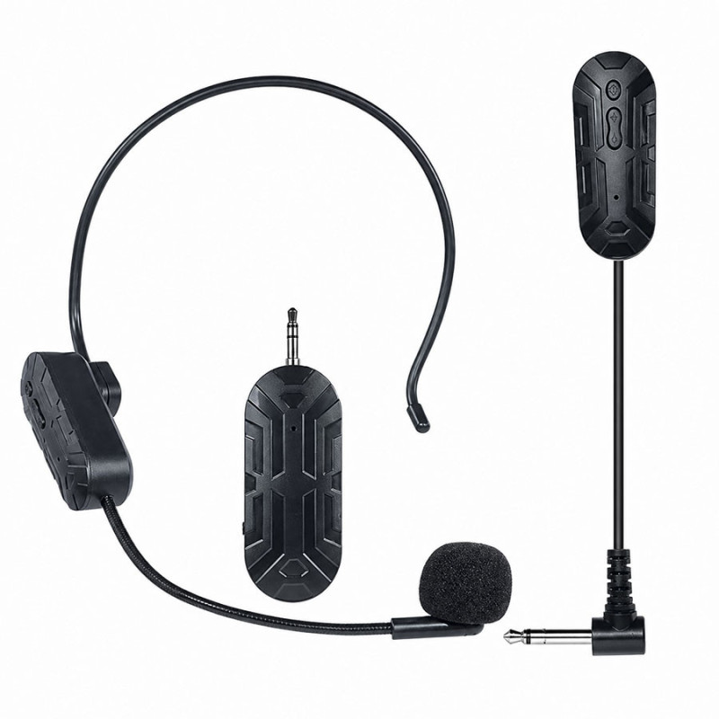 Microfono Vincha Inalambrico Con Receptor Plug Y Mini Plug - Imagen 2