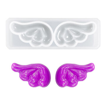 Molde De Silicona 2 Alas De Angel Para Resina Epoxi