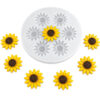 Molde De Silicona 7 Girasoles Para Porcelana Fria Y Resina