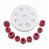Molde De Silicona 7 Mini Frambuesas Fruto Rojo Para Velas Y Rresina
