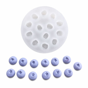 Molde De Silicona Arandanos Para Porcelana Fria Resina Y Cera