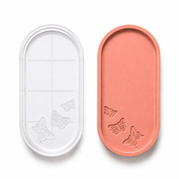 Molde de Silicona Bandeja Decorativa Ovalada Mariposas