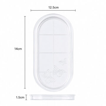 Molde de Silicona Bandeja Decorativa Ovalada Mariposas - Imagen 3