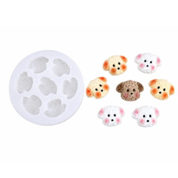 Molde De Silicona Cabeza De Perro Para Resina Epoxi O Yeso