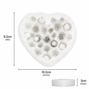Molde De Silicona Corazón Frambuesa 3D Para Resina, Velas y Repostería - Imagen 3