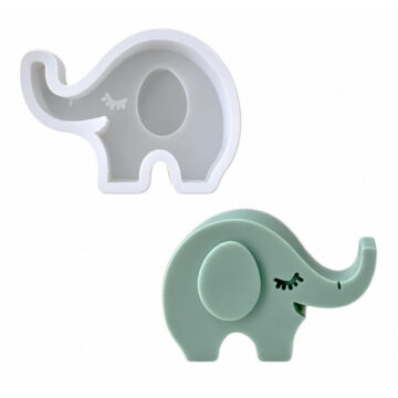 Molde De Silicona Elefante Feliz Para Velas Jabones Yeso Resina