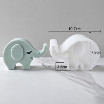 Molde De Silicona Elefante Feliz Para Velas Jabones Yeso Resina - Imagen 3