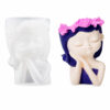 Molde De Silicona Figura Niña Decorativa Para Velas Yeso Resina