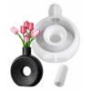 Molde De Silicona Florero Ciruclar Textura Para Yeso Cemento Rapido