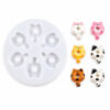 Molde De Silicona Gatitos Kawaii Mini Dona Para Resina, Yeso Y Velas