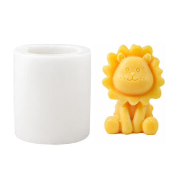 Molde De Silicona Leon Para Velas Jabones Resina