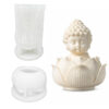 Molde De Silicona Mini Buda Para Yeso Cemento O Resina Epoxi