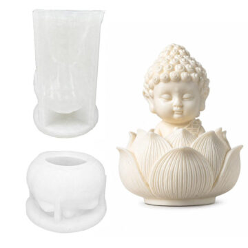 Molde De Silicona Mini Buda Para Yeso Cemento O Resina Epoxi