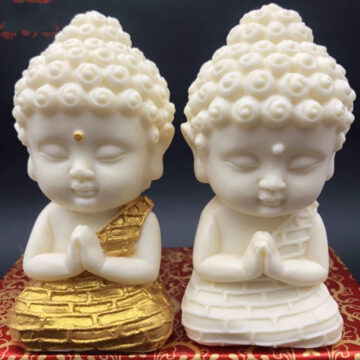 Molde De Silicona Mini Buda Para Yeso Cemento O Resina Epoxi - Imagen 2