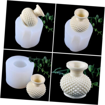 Molde De Silicona Mini Florero Jarron 5cm Para Resina Yeso - Imagen 4