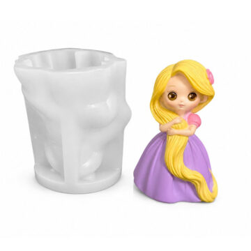 Molde De Silicona Muñeca Princesa Para Yeso Resina O Velas Rapunzel