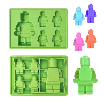 Molde De Silicona Muñecos Lego 5 Cavidades Artesanias Y Chocolate
